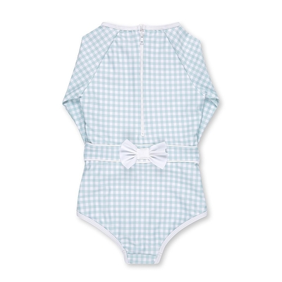 Swimwear lungo della neonata della manica del bambino del costume da bagno di un pezzo molle di Lycra fornitore