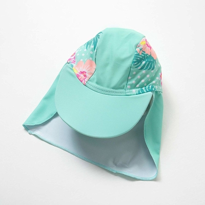 Il doppio cucito cuce il fiore Tankini del costume da bagno di Lycra del bambino con il cappello fornitore